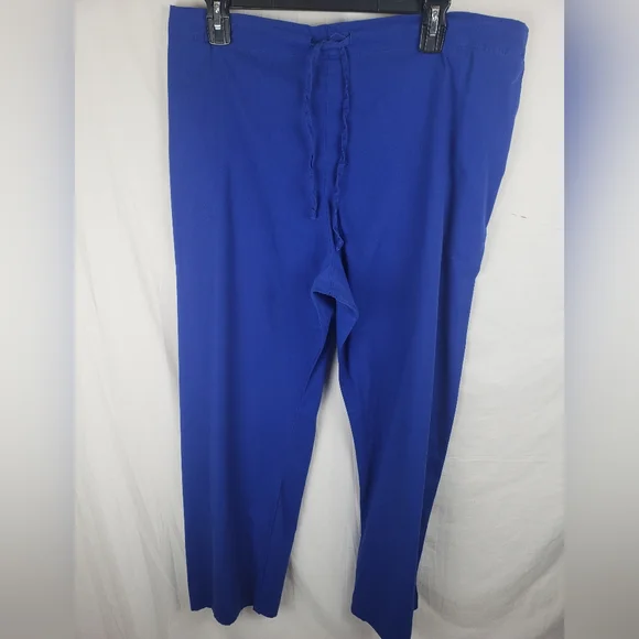 Melrose Blue and Lime Green Scrub Set Sz 2XL - Picture 7 of 9